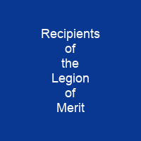 Recipients of the Legion of Merit