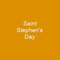 Saint Stephen's Day
