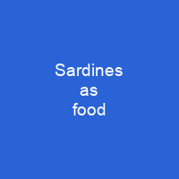 Sardines as food