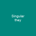 Singular they