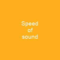 Speed of sound