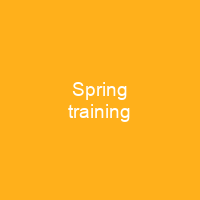 Spring training