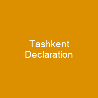Tashkent Declaration