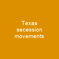 Texas secession movements