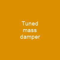 Tuned mass damper