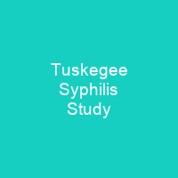 Tuskegee Syphilis Study