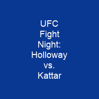 UFC Fight Night: Holloway vs. Kattar