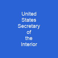 United States Secretary of the Interior