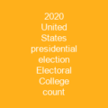 2020 United States presidential election Electoral College count