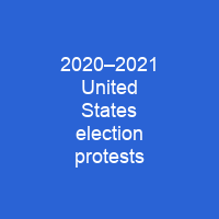 2020–2021 United States election protests