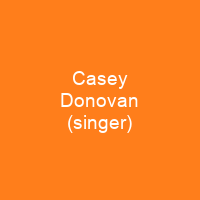 Casey Donovan (singer)