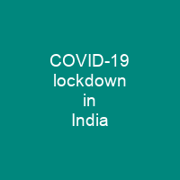 COVID-19 lockdown in India
