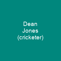 Dean Jones (cricketer)