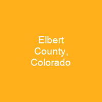 Elbert County, Colorado
