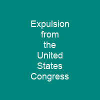 Expulsion from the United States Congress