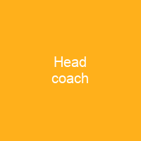 Head coach