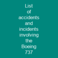 List of accidents and incidents involving the Boeing 737