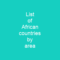 List of African countries by area
