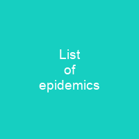 List of epidemics