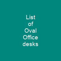 List of Oval Office desks