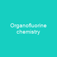 Organofluorine chemistry