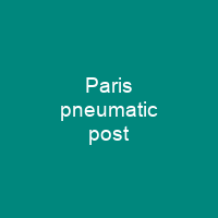 Paris pneumatic post