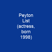 Peyton List (actress, born 1998)