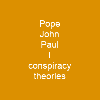 Pope John Paul I conspiracy theories