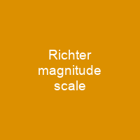 Richter magnitude scale