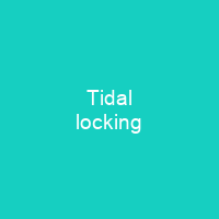 Tidal locking