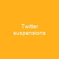 Twitter suspensions