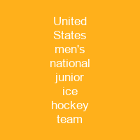 United States men's national junior ice hockey team