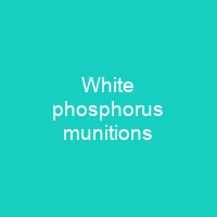 White phosphorus munitions